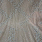 Luxurious Pearl-Beadwork Lace in Peach Colour