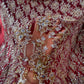 High Quality Pearl and beadword Wedding Dress Maroon Colour