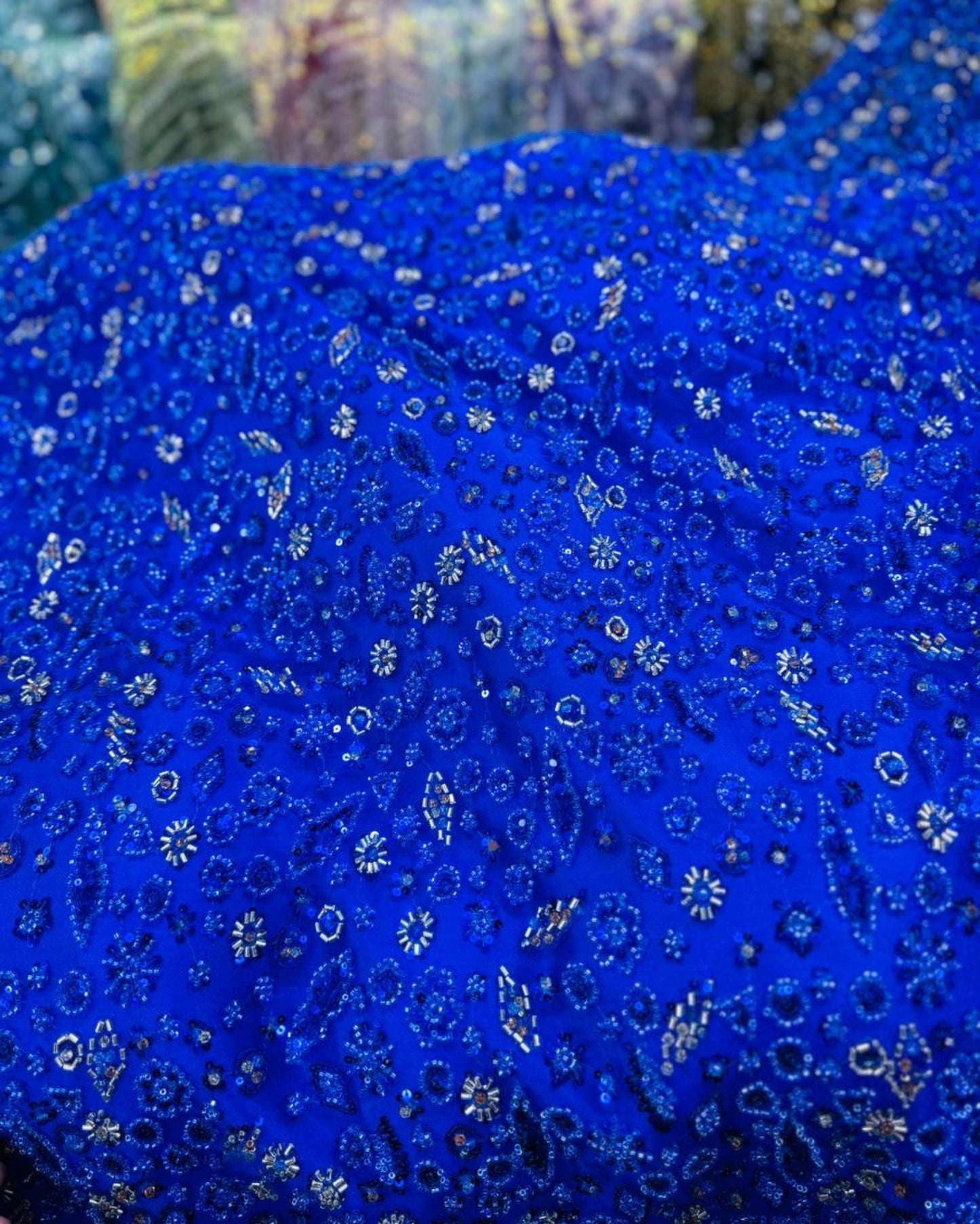 Prestige Pearl & Beadwork Lace in Royal Blue