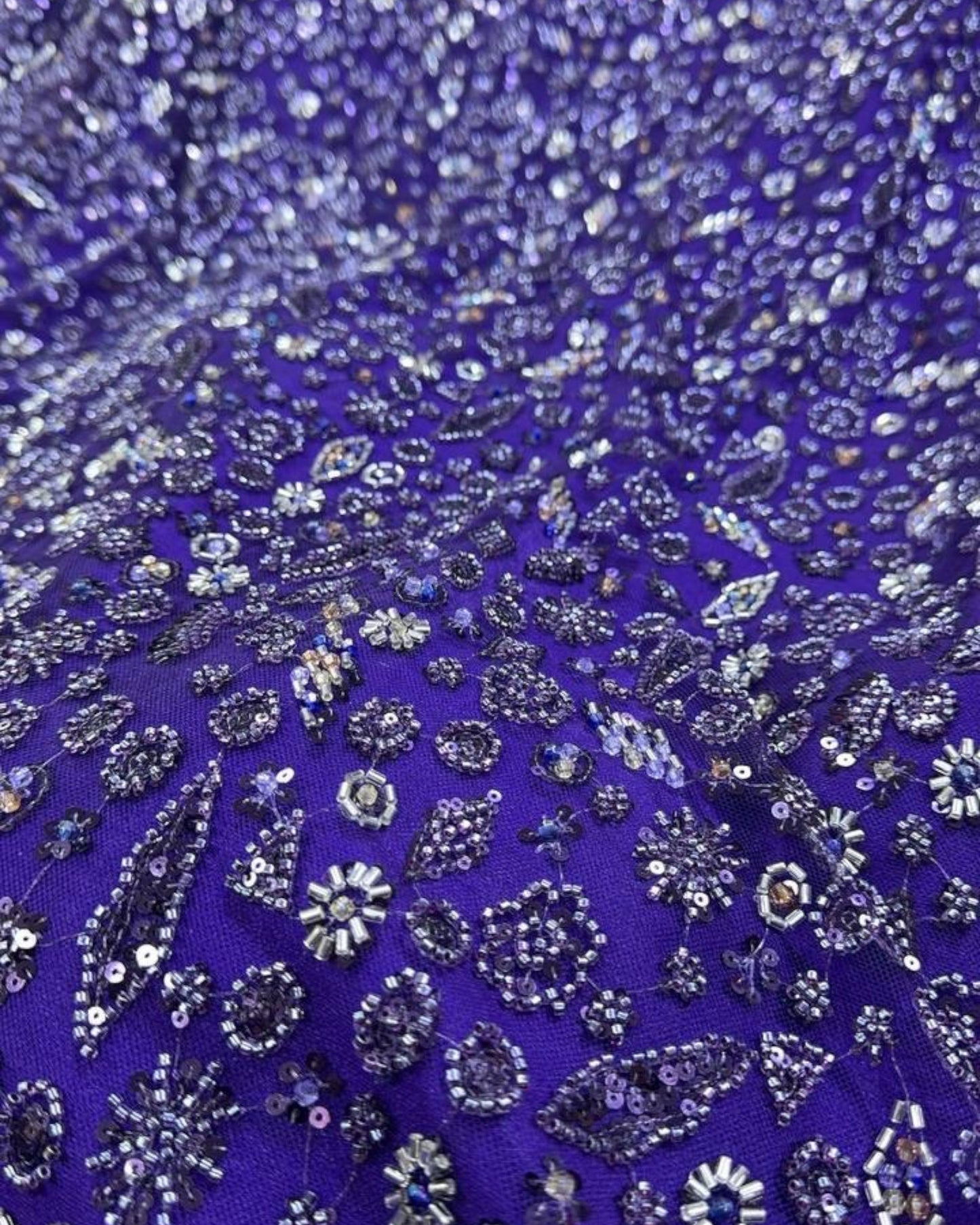 Prestige Pearl & Beadwork Lace in Purple