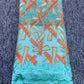 High Class Swiss Lace - Turquoise & Orange