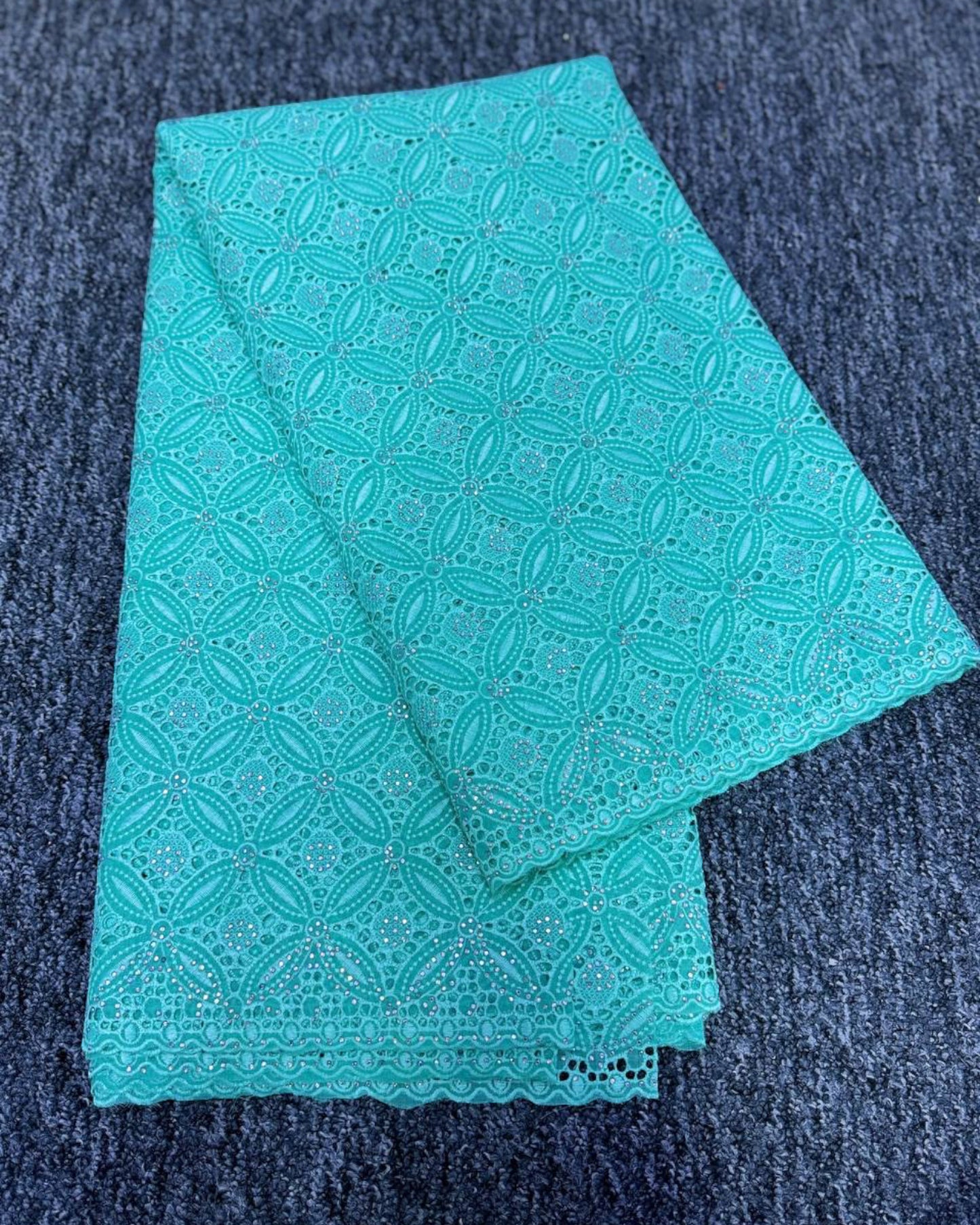 High Class Cotton Lace - Turquoise Colour