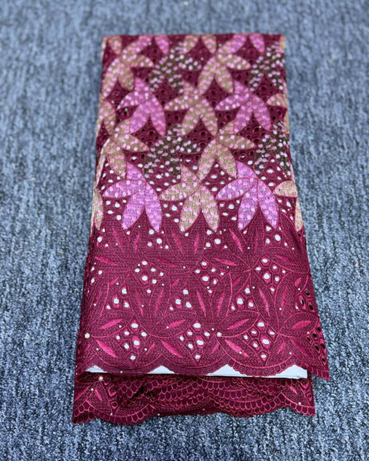 High Class Swiss Lace - Maroon