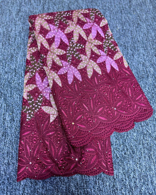 High Class Swiss Lace - Maroon