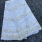 High Class Swiss Lace - White & Gold