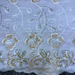 High Class Swiss Lace - White & Gold