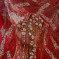 Luxurious Pearl-Beadwork Lace in Red