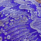 Beaded with Embroidered Rhinestones in Royal Blue