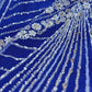 Luxurious Pearl-Beadwork Lace in Royal Blue