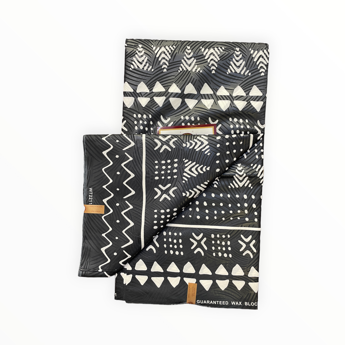 African Prints - Black / White Weave  - Mitex Holland