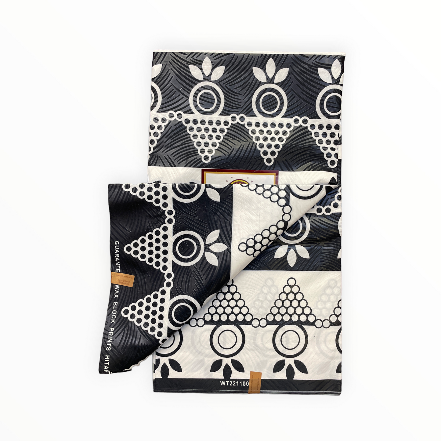 African Prints - Black / White Weave  - Mitex Holland